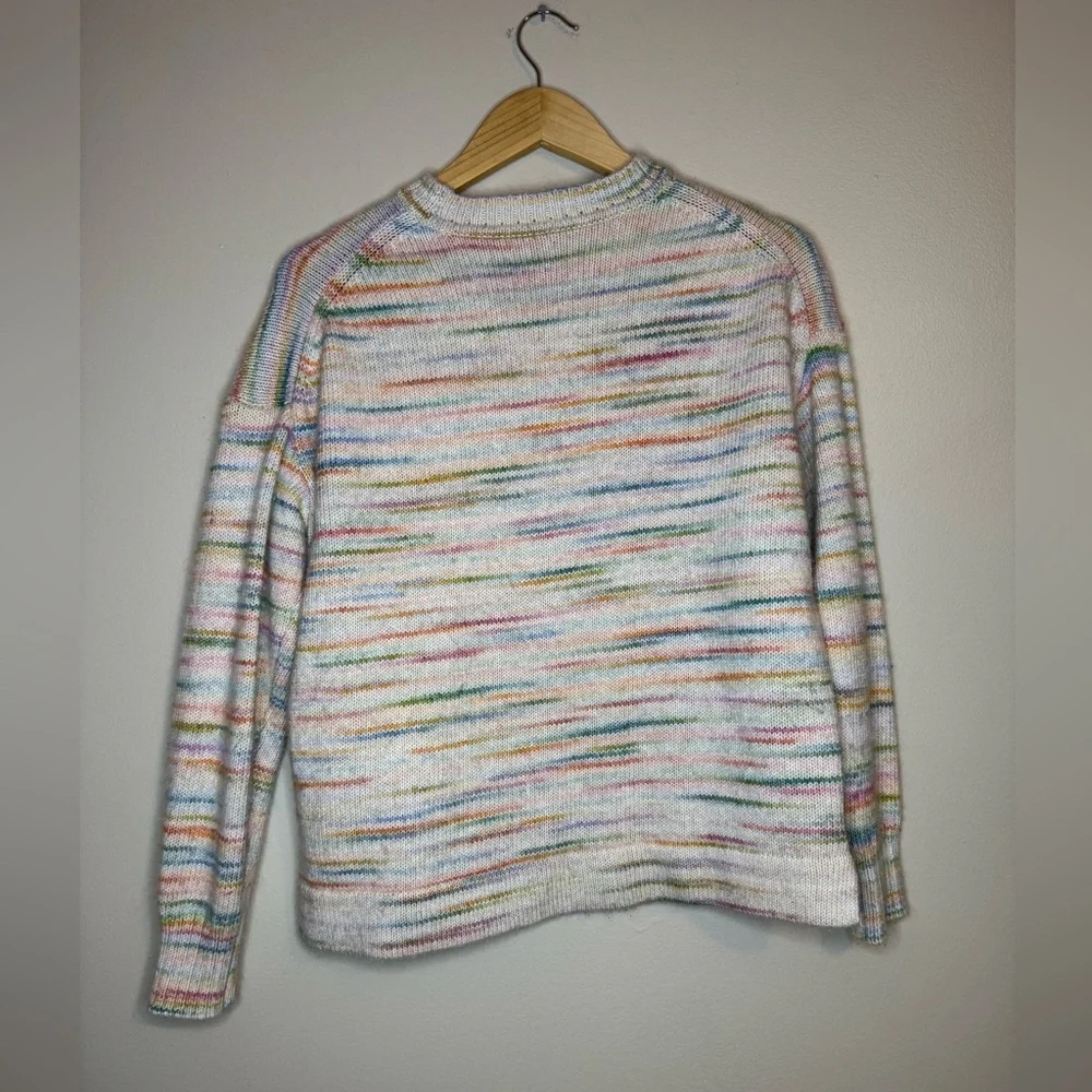 J.Crew Pastel Rainbow Stripe Knit Sweater Size‎ Small